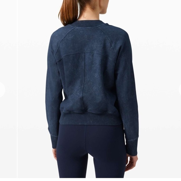 Lululemon Ready to Roll Crew Dye Acid Rubber Dye True Navy sweatshirt size 4 - Picture 7 of 7